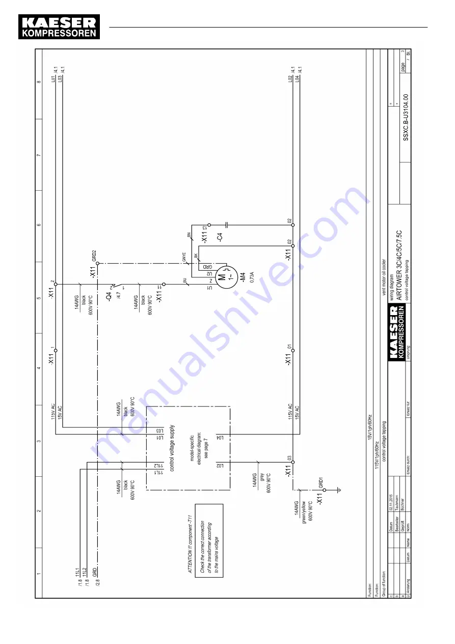 KAESER AIRTOWER 3C Operator'S Manual Download Page 116