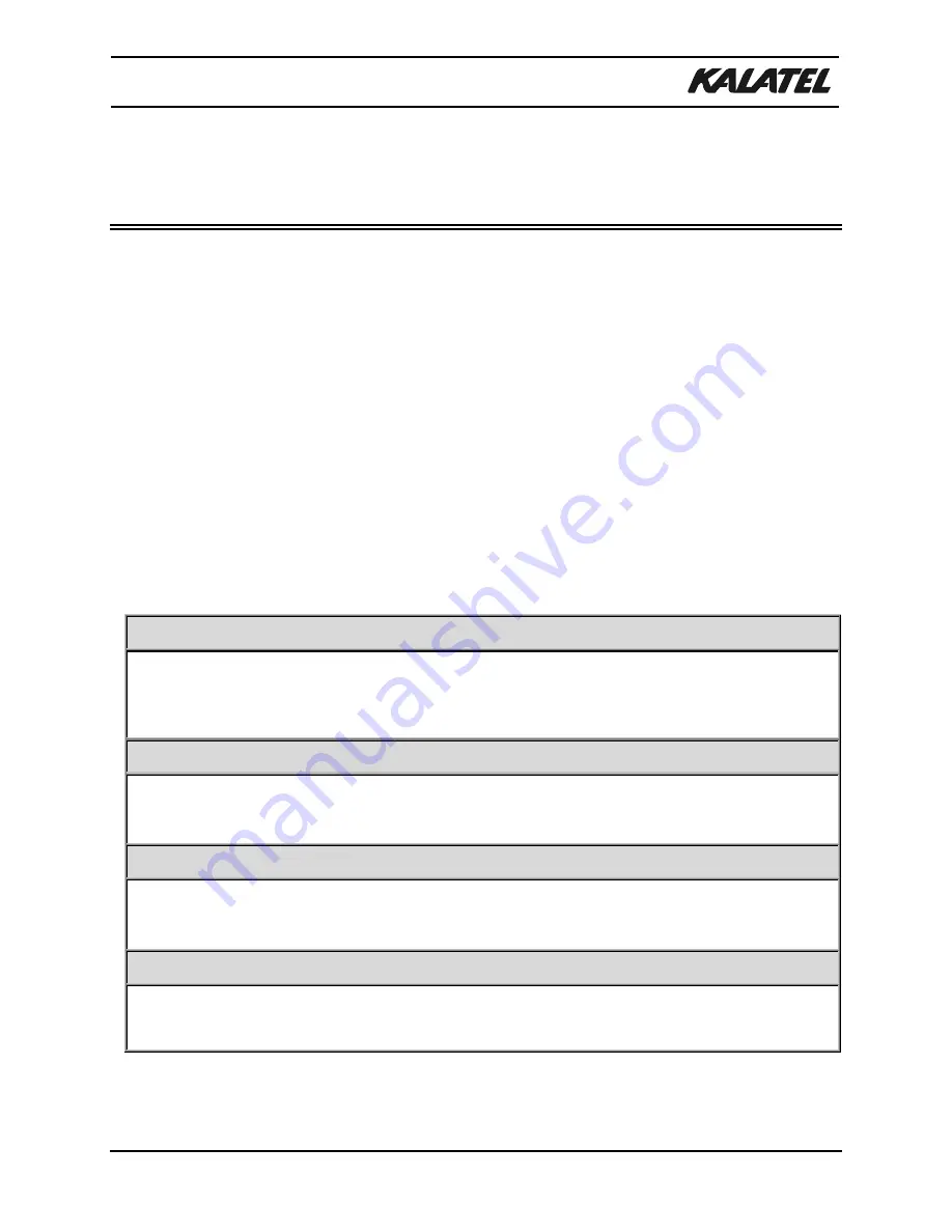 KALATEL CBR-KB3 Installation And Operation Manual Download Page 11