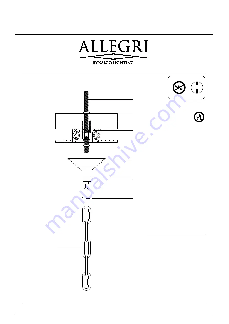 Kalco Lighting ALLEGRI 027753 Assembly And Instructions Download Page 3