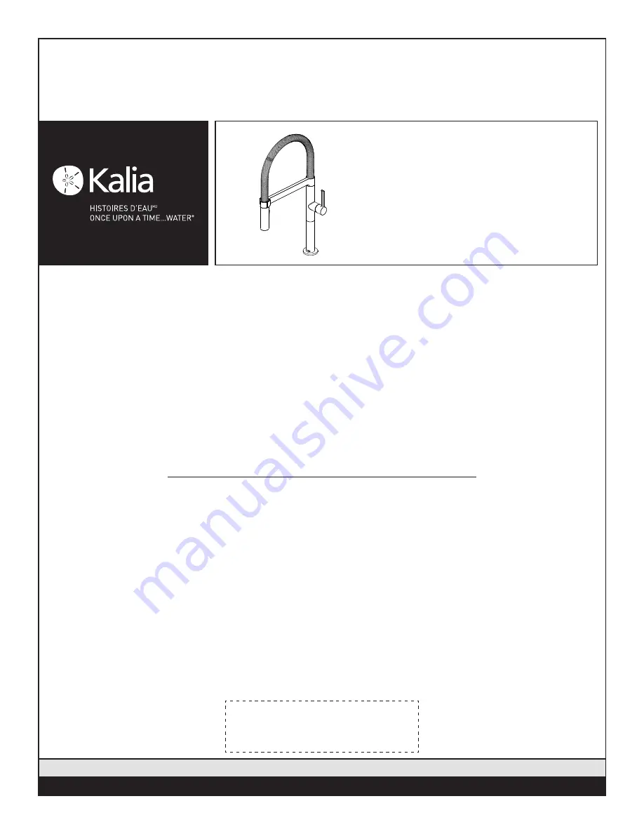 Kalia EXKI KF1548 Installation Instructions / Warranty Download Page 1