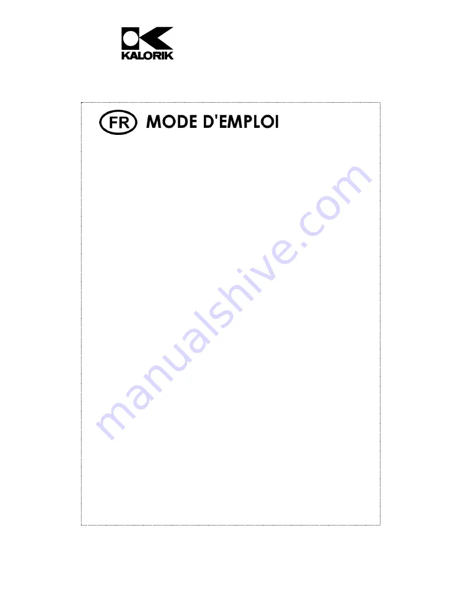 Kalorik CM 38933 Operating Instructions Manual Download Page 18