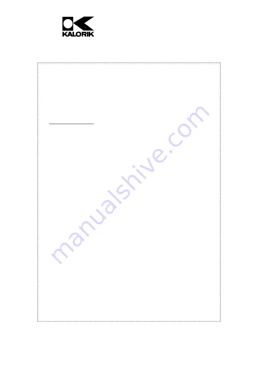 Kalorik JK 31099 Manual Download Page 22