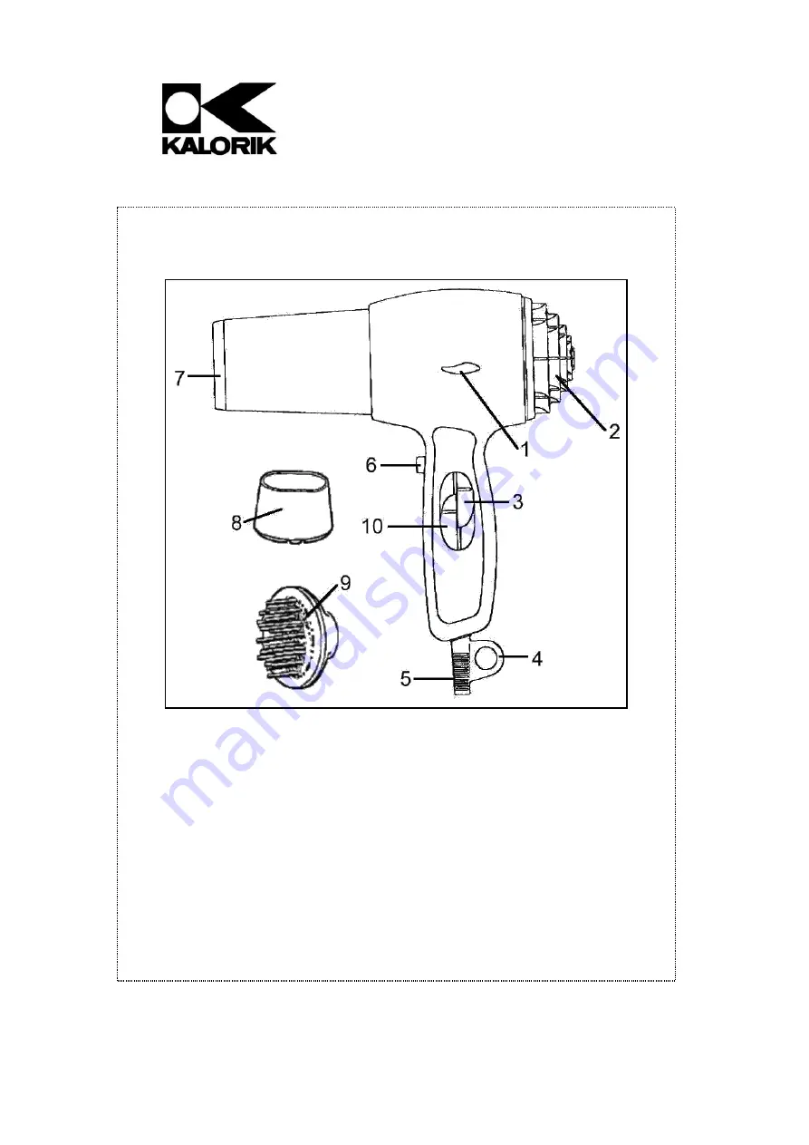 Kalorik KA HD 4000 DC Operating Instructions Manual Download Page 2