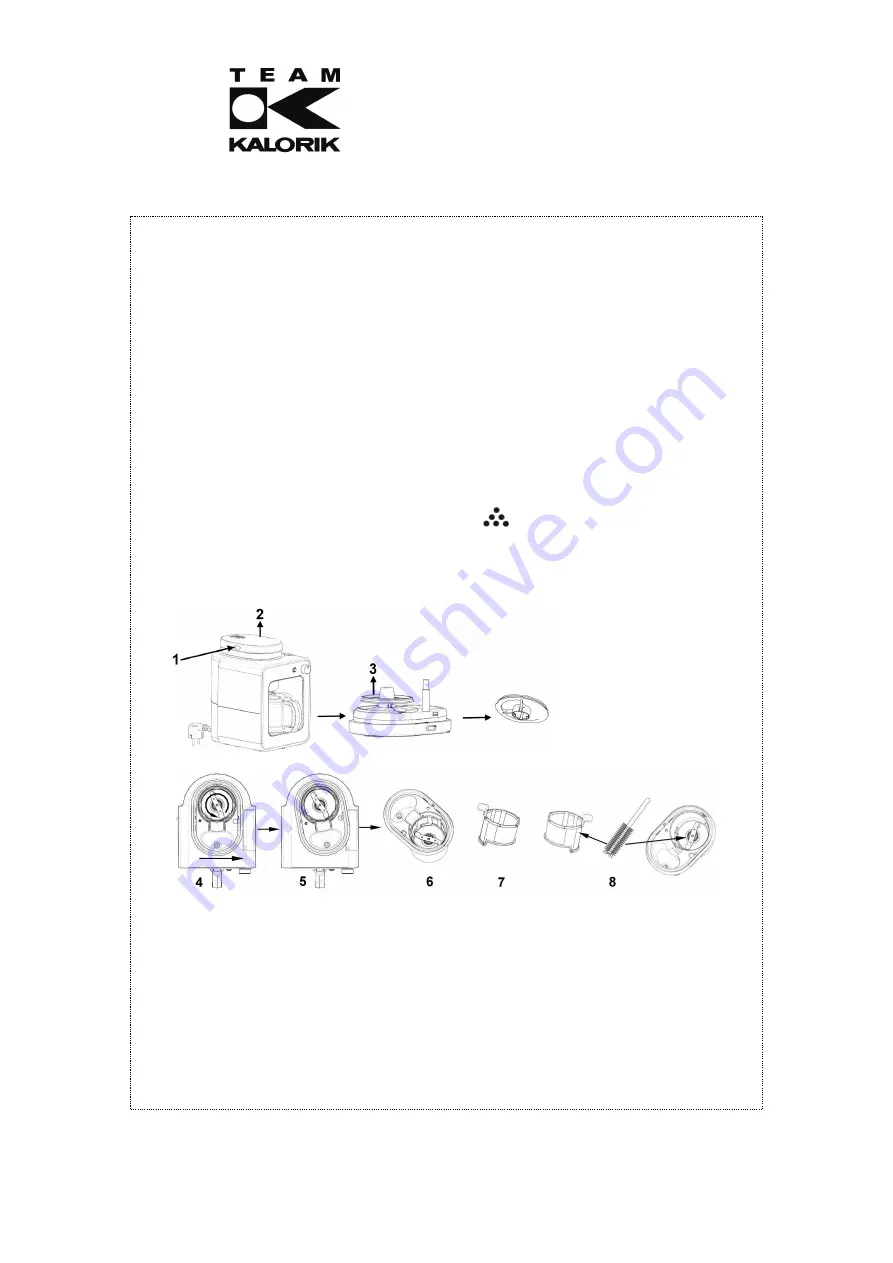 Kalorik TKG CCG 1001 Operating Instructions Manual Download Page 15