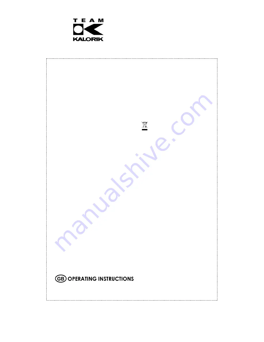 Kalorik TKG CM 1014 Operating Instructions Manual Download Page 5