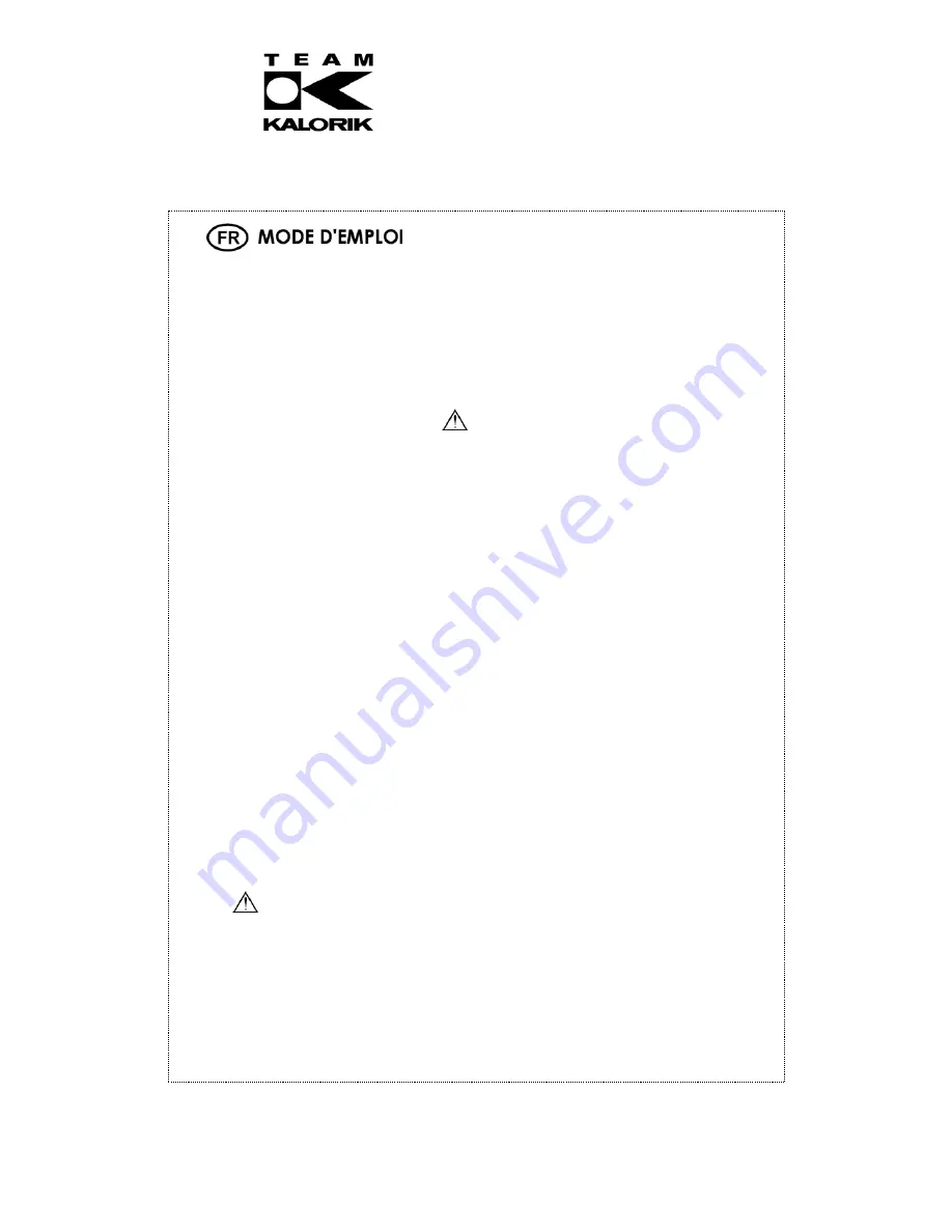 Kalorik TKG CV 1003 T User Manual Download Page 13