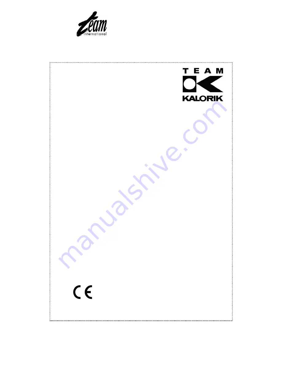 Kalorik TKG HA 1006 Manual Download Page 1