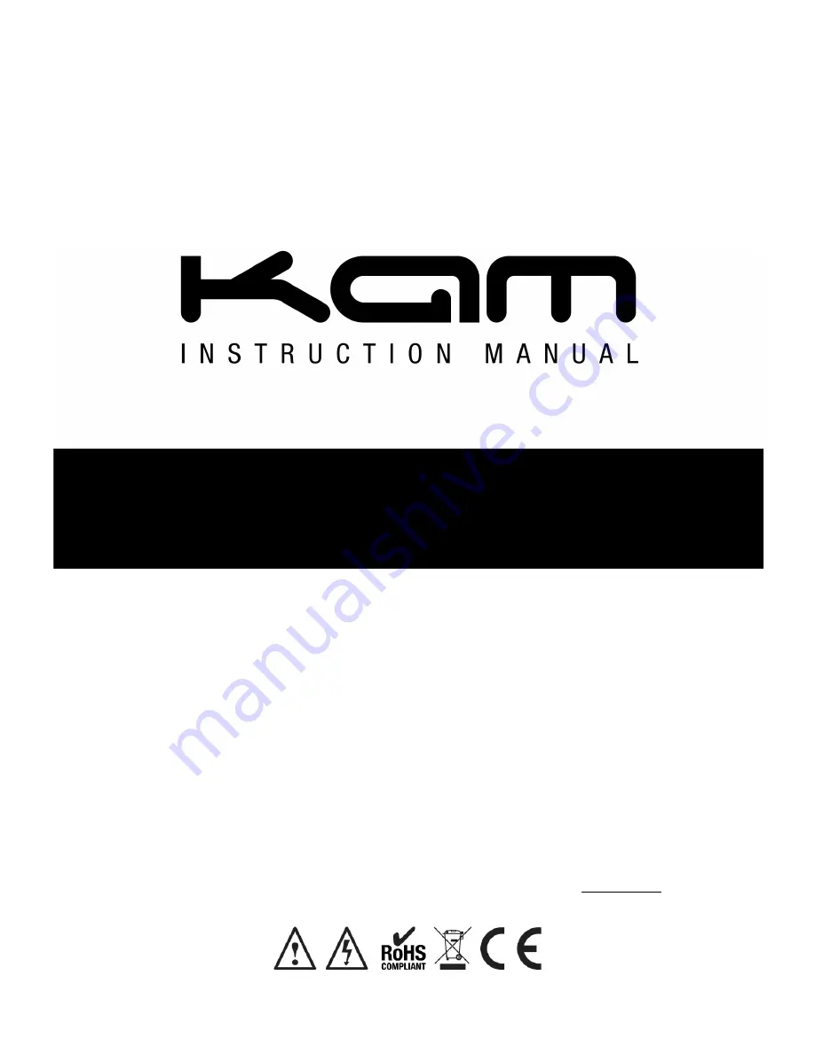 KAM KXR Pro amplifier series Instruction Manual Download Page 1