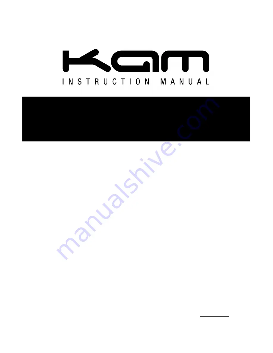 KAM Zoomer 800 Instruction Manual Download Page 1