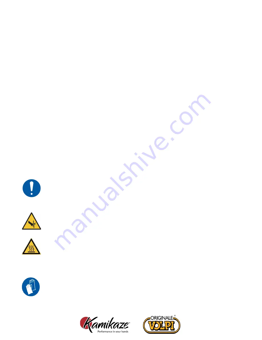 Kamikaze ORIGINALE VOLPI KV390 User Manual Download Page 59