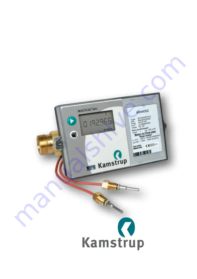 Kamstrup MULTICAL 601 Installation And User Manual Download Page 1