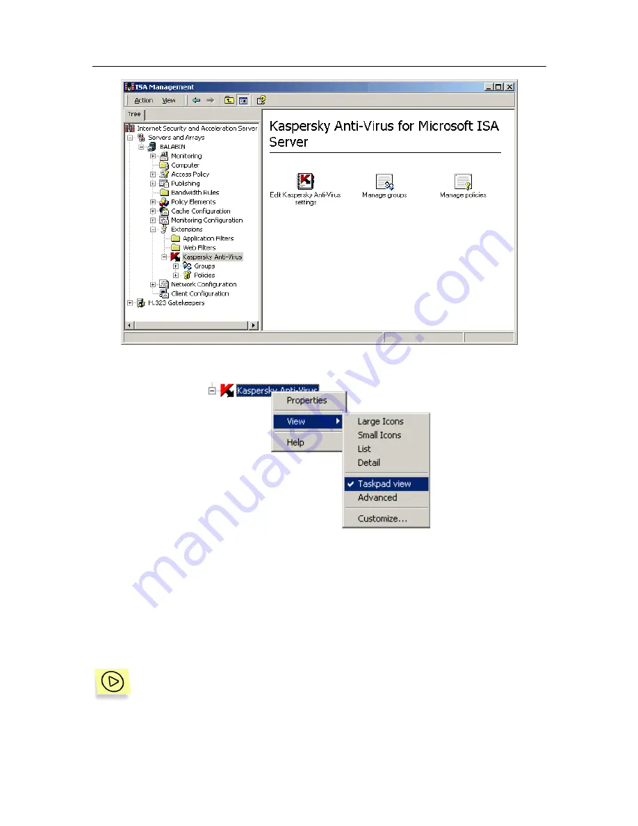 KAPERSKY ANTI-VIRUS 5.1 - FOR MICROSOFT ISA SERVER Administrator'S Manual Download Page 23