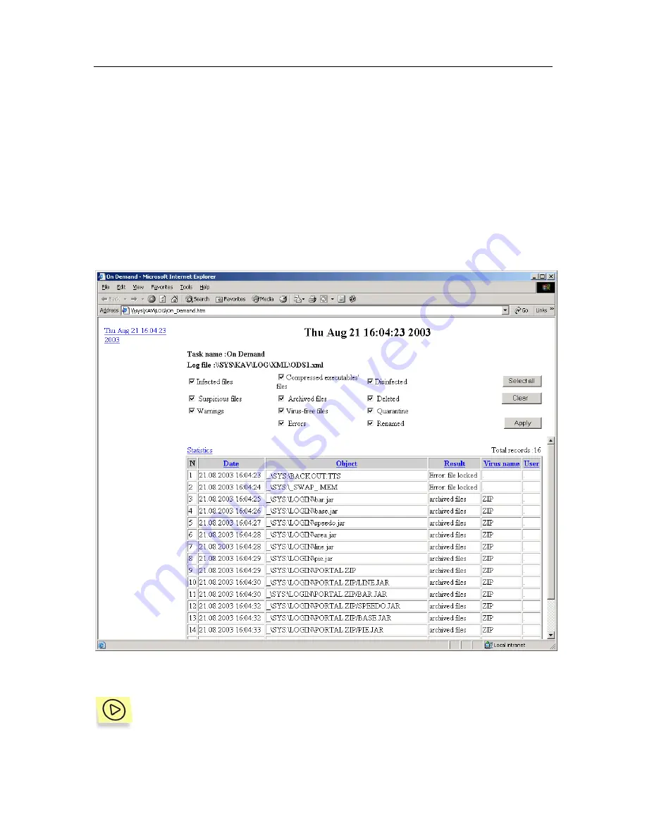 KAPERSKY ANTI-VIRUS 5.6 - FOR MICROSOFT ISA SERVER 2000 ENTERPRISE EDITION Administrator'S Manual Download Page 62