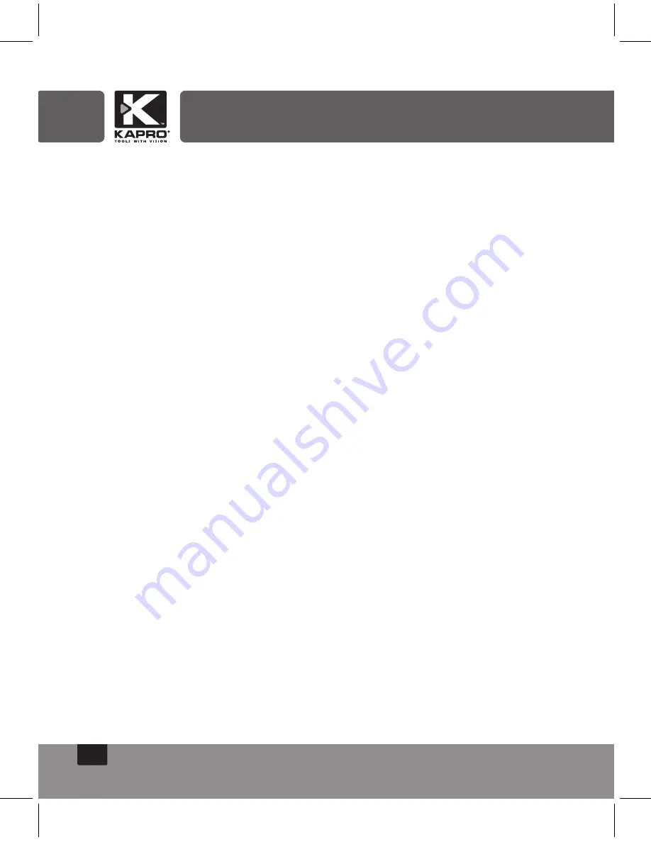 Kapro Prolaser Vector 888 User Manual Download Page 10