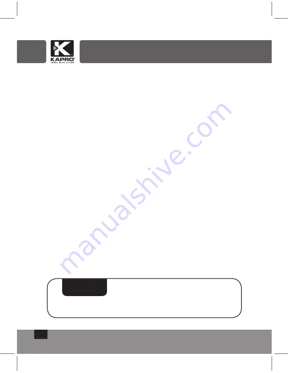 Kapro Prolaser Vector 888 User Manual Download Page 30