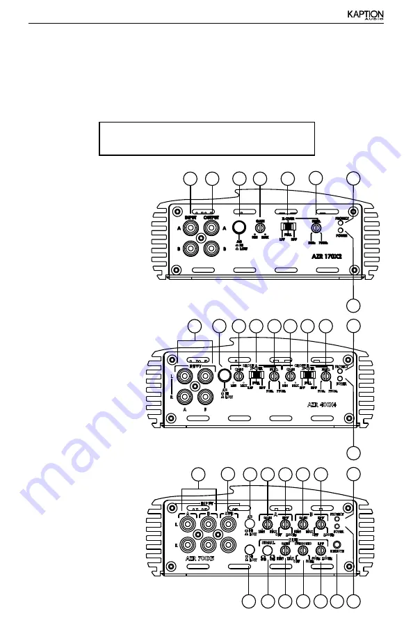 Kaption Audio 570-AZR170X2 Owner'S Manual Download Page 7