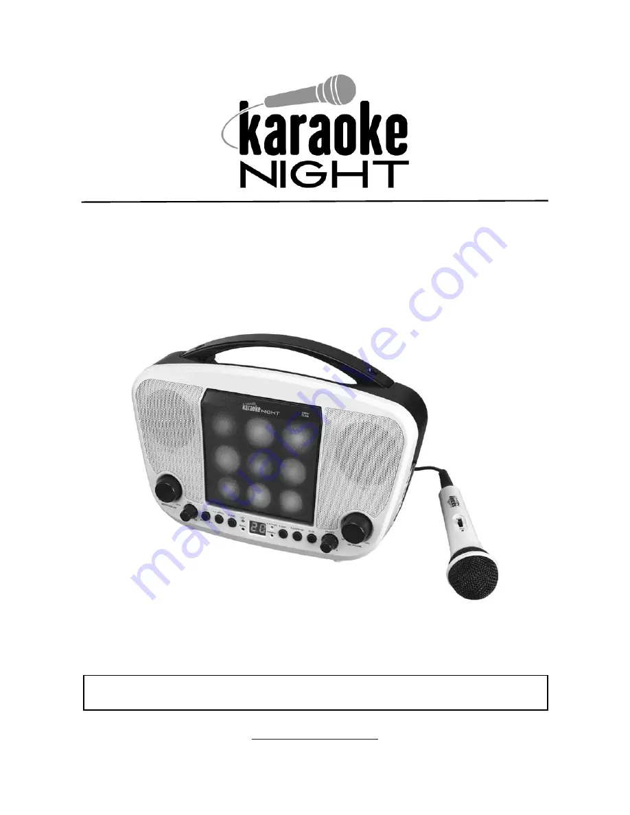 Karaoke Night KN104 Скачать руководство пользователя страница 1