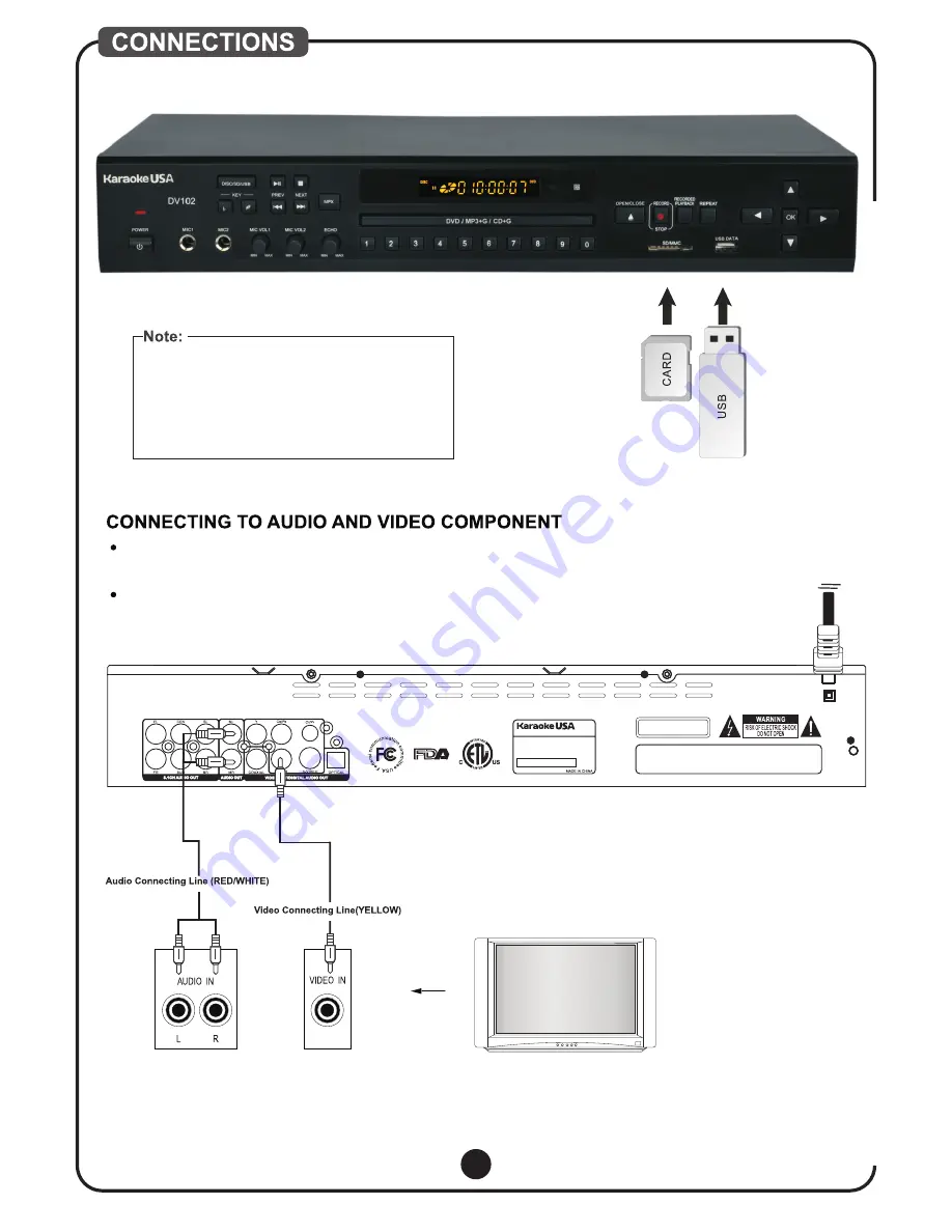 Karaoke USA DV102 Скачать руководство пользователя страница 12