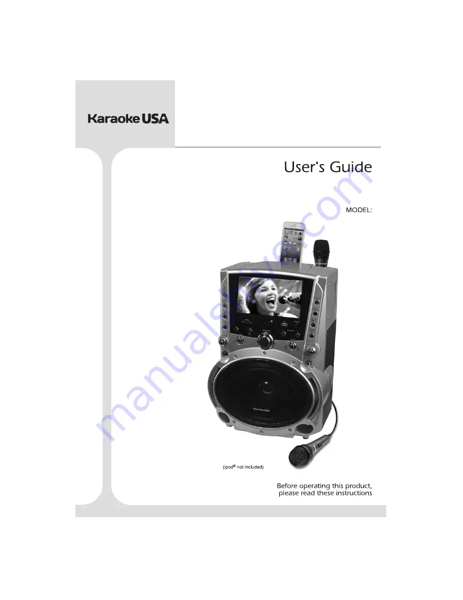 Karaoke USA GF757 User Manual Download Page 1