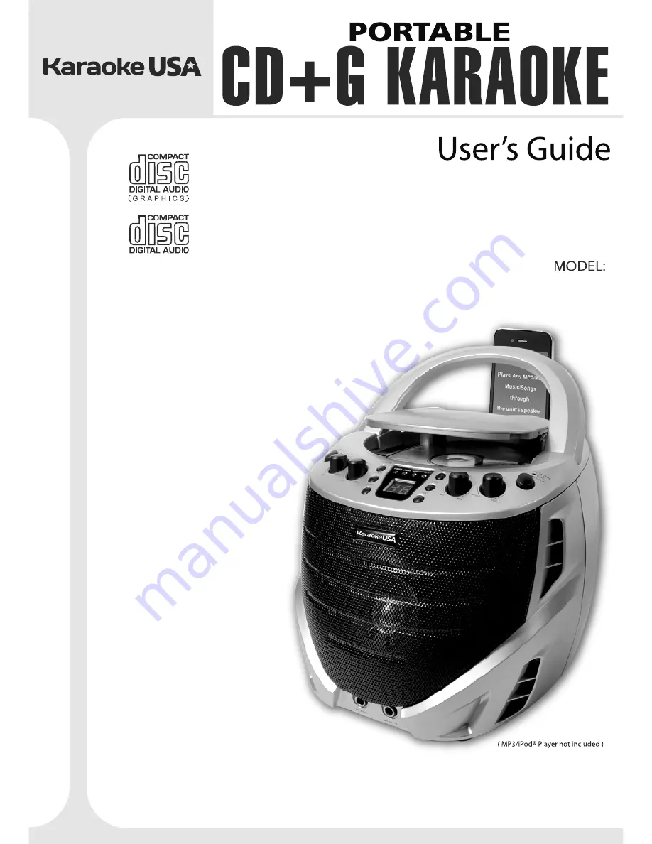 Karaoke USA GQ367 User Manual Download Page 1