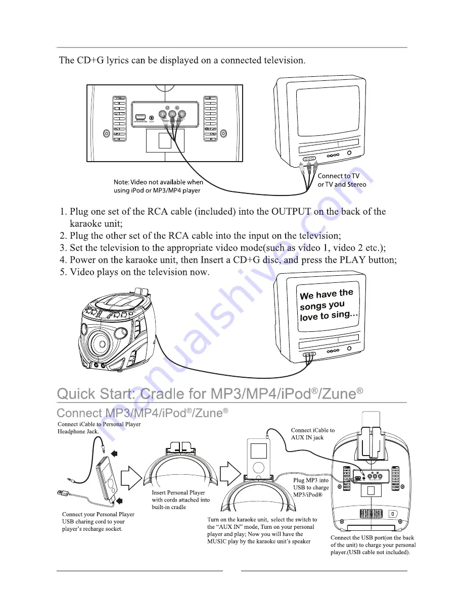 Karaoke USA GQ367 User Manual Download Page 9