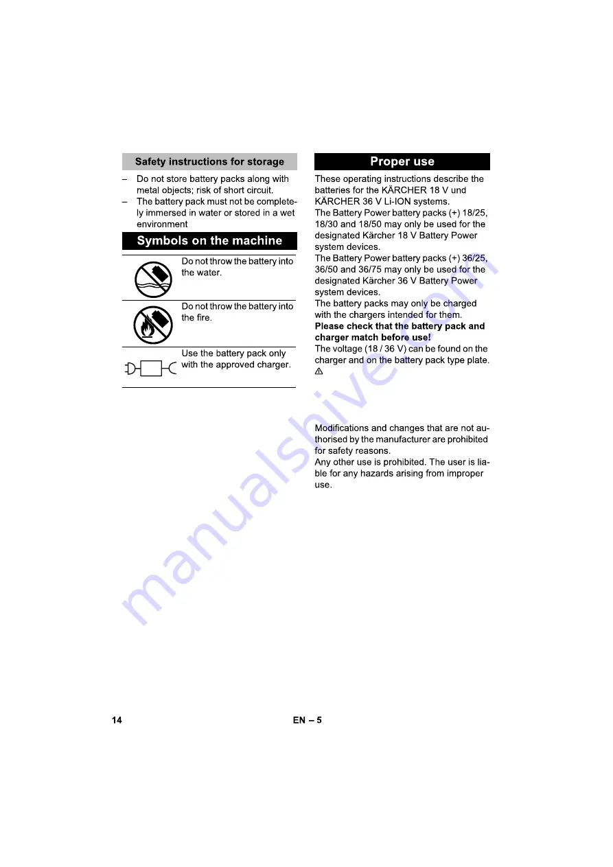 Kärcher Battery Power Series Скачать руководство пользователя страница 14