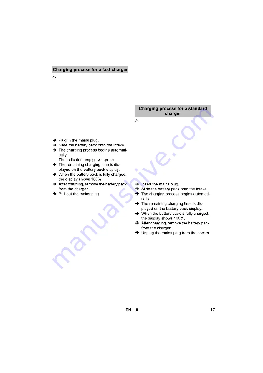 Kärcher Battery Power Series Manual Download Page 17