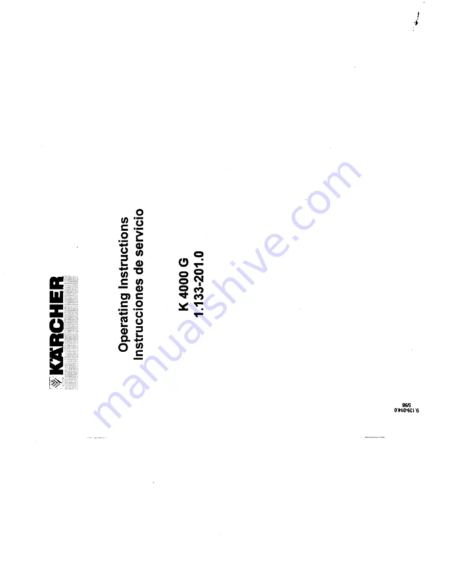 Kärcher K 4000 G User Manual Download Page 1