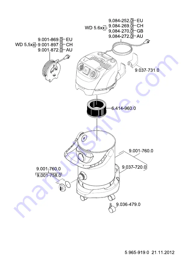 Kärcher WD 5.2xx M Manual Download Page 210