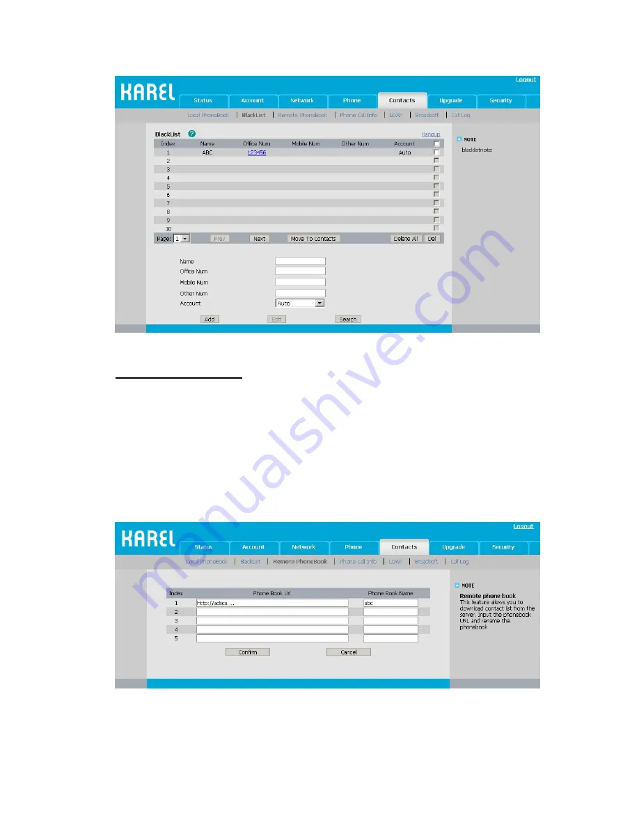 Karel ip112 User Manual Download Page 37