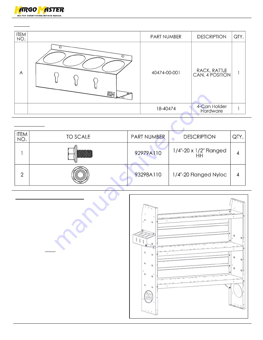 Kargo Master 40474 Installation Manual Download Page 3