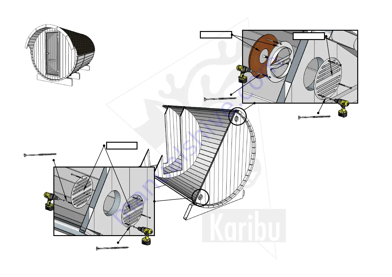 Karibu Sauna 330 Manual Download Page 17