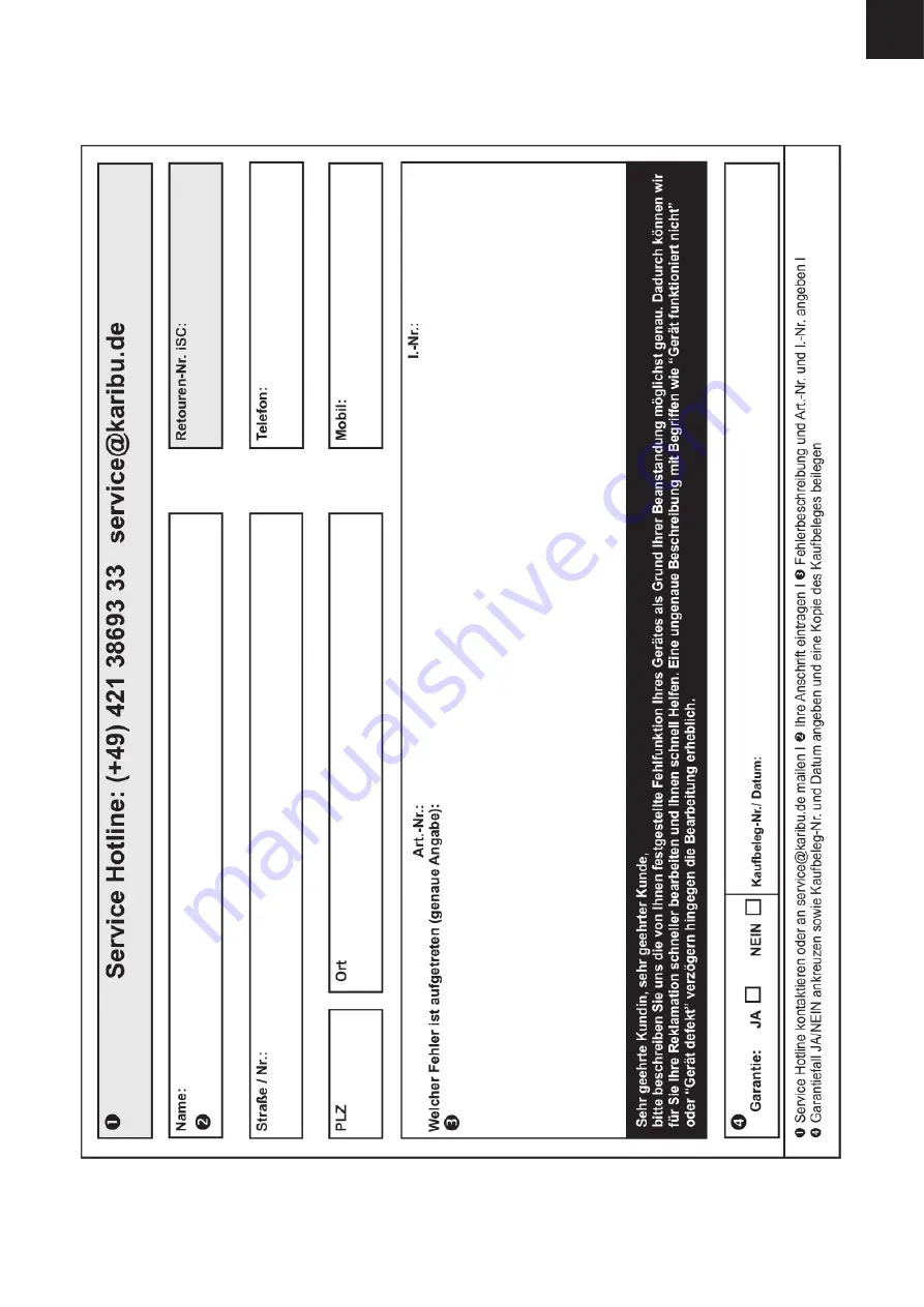 Karibu Sauna 330 Manual Download Page 102