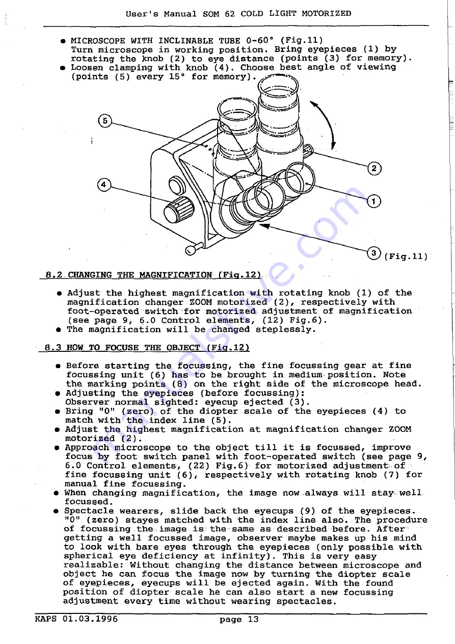 KARL KAPS SOM 62 User Manual Download Page 13