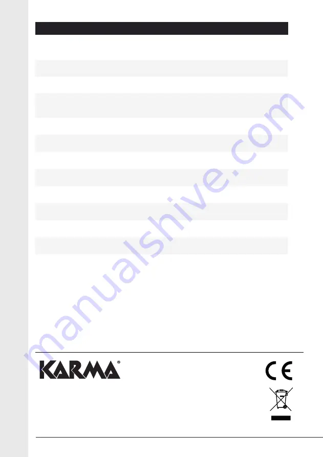 Karma BUBBLE PRO3 Instruction Manual Download Page 8