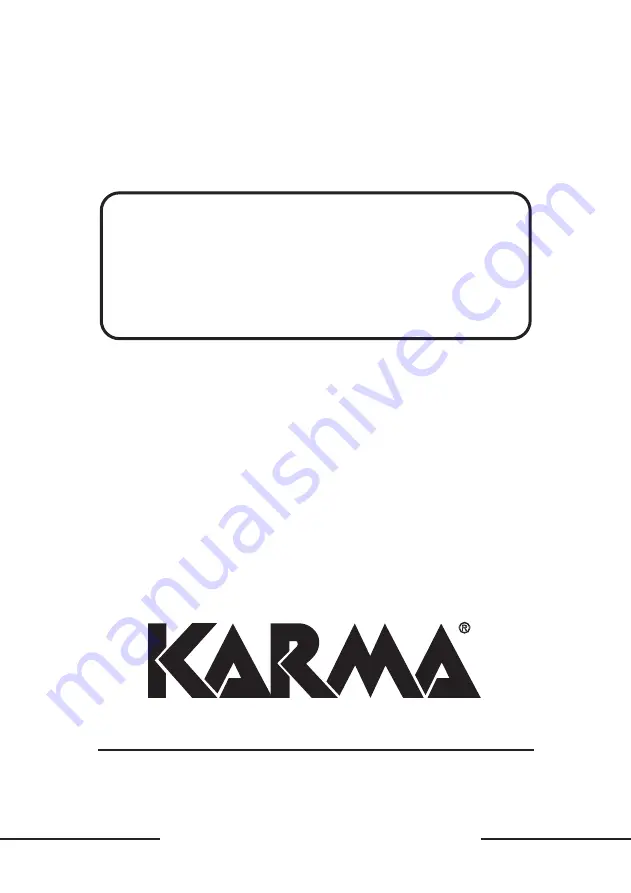 Karma CAMALEON Instruction Manual Download Page 1