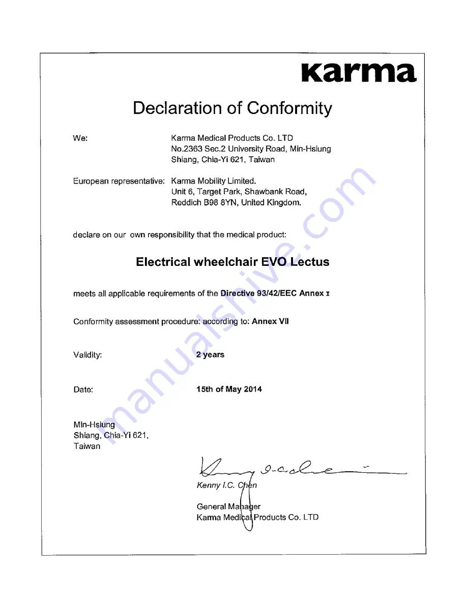 Karma EvO Lectus User Manual Download Page 10