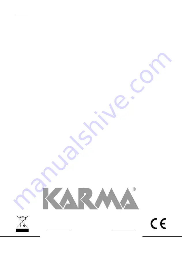 Karma HPS B8 Instruction Manual Download Page 12