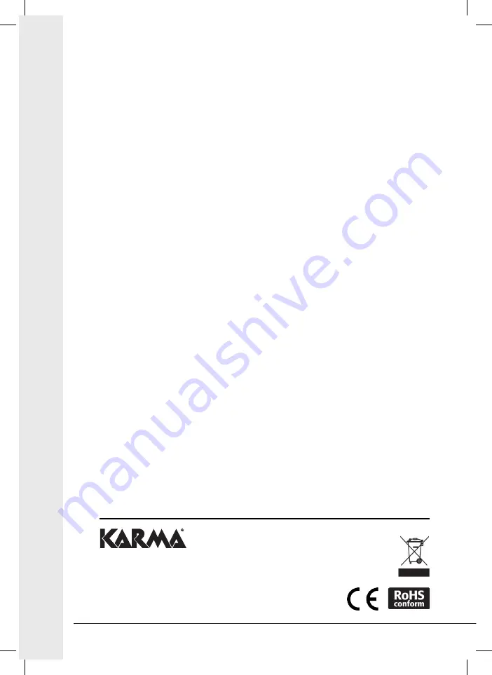 Karma VD 09 Instruction Manual Download Page 12