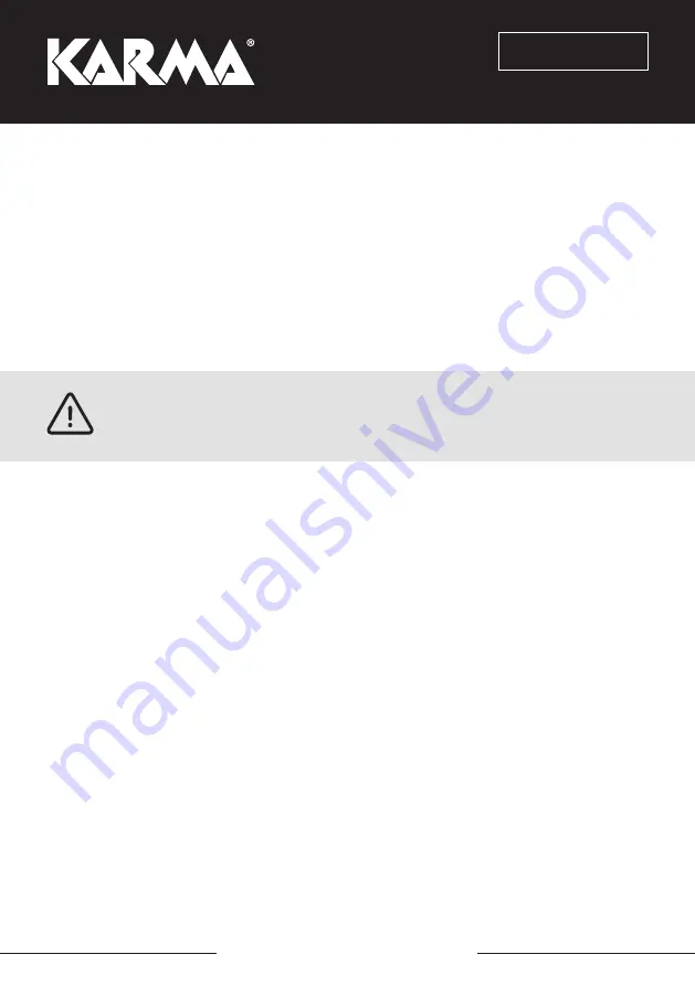 Karma VD 123 Manual Download Page 1