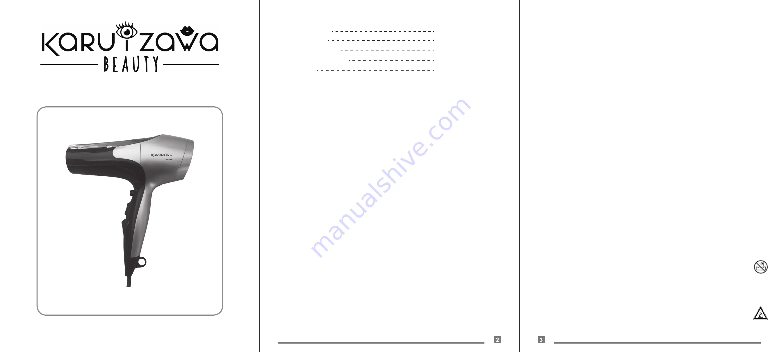 KARUIZAWA KHD2017 User Manual Download Page 1