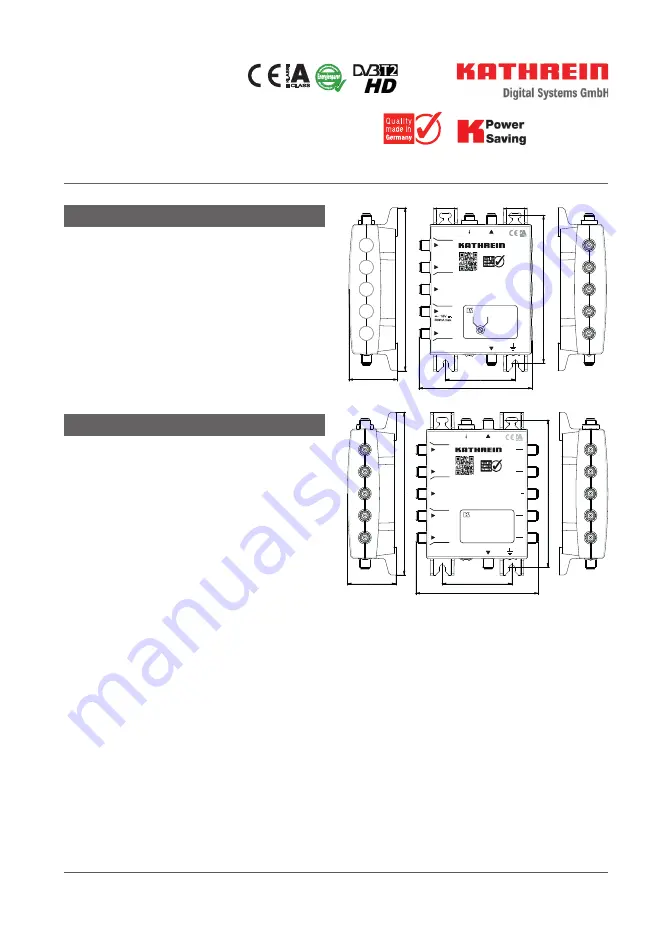 Kathrein EXD 158 Twin Manual Download Page 1