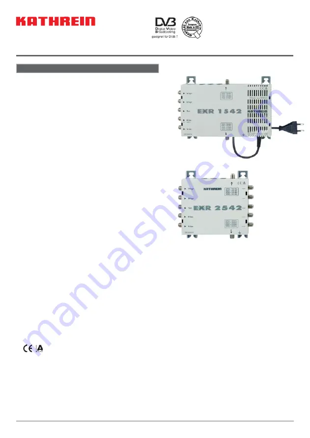 Kathrein EXR 1542 Скачать руководство пользователя страница 1