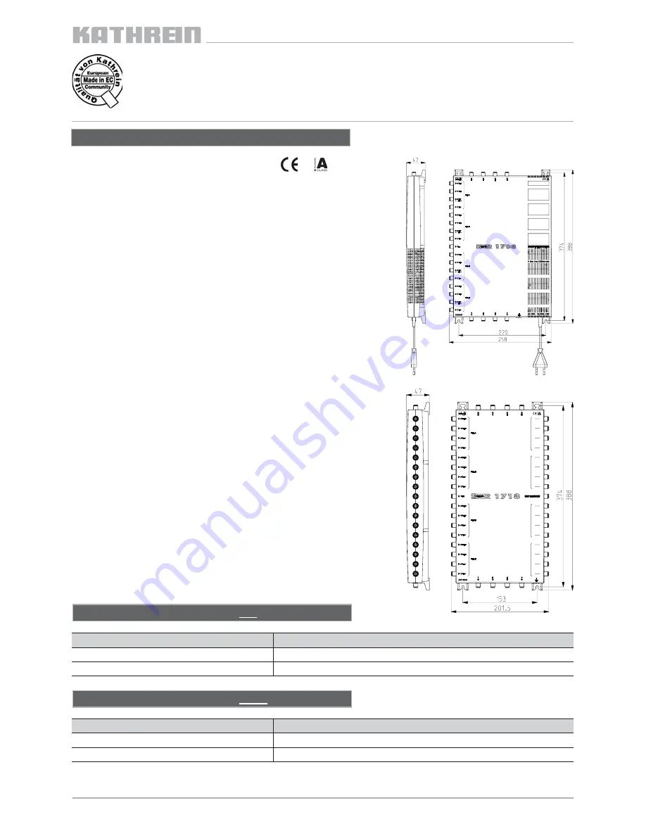 Kathrein EXR 1718 Скачать руководство пользователя страница 1