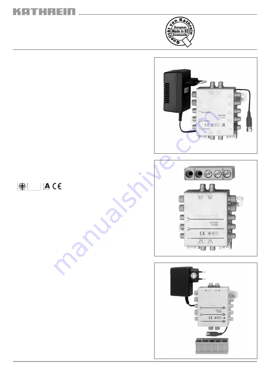 Kathrein EXR 334 Manual Download Page 1