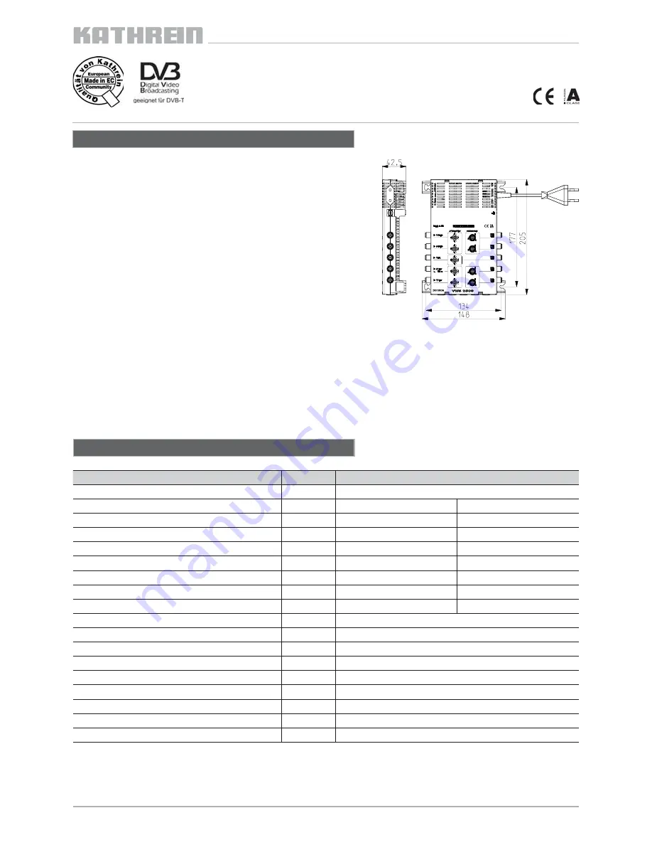 Kathrein VWS 2500 Instructions Manual Download Page 3