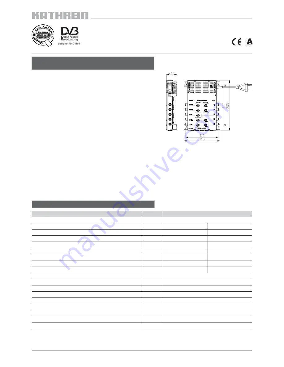 Kathrein VWS 2500 Instructions Manual Download Page 7