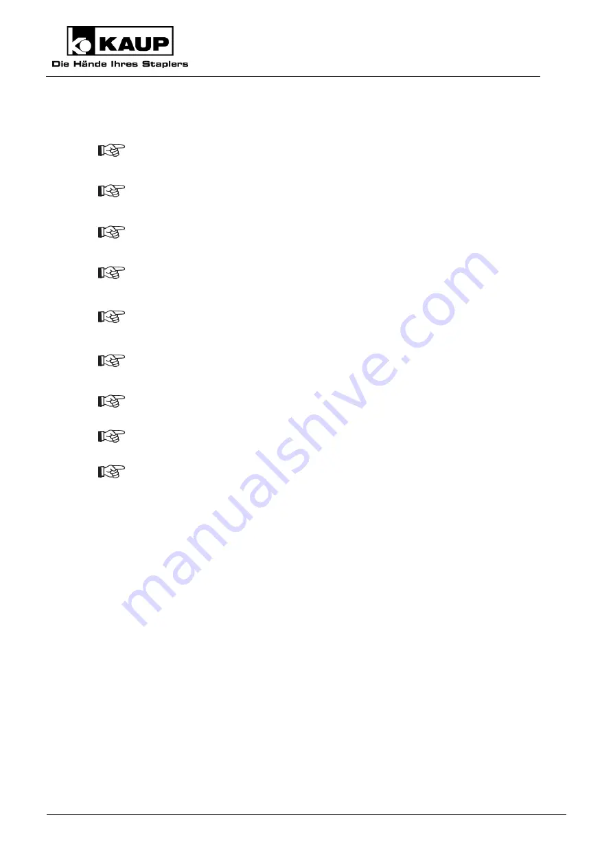 KAUP T 416H Operating Manual Download Page 6