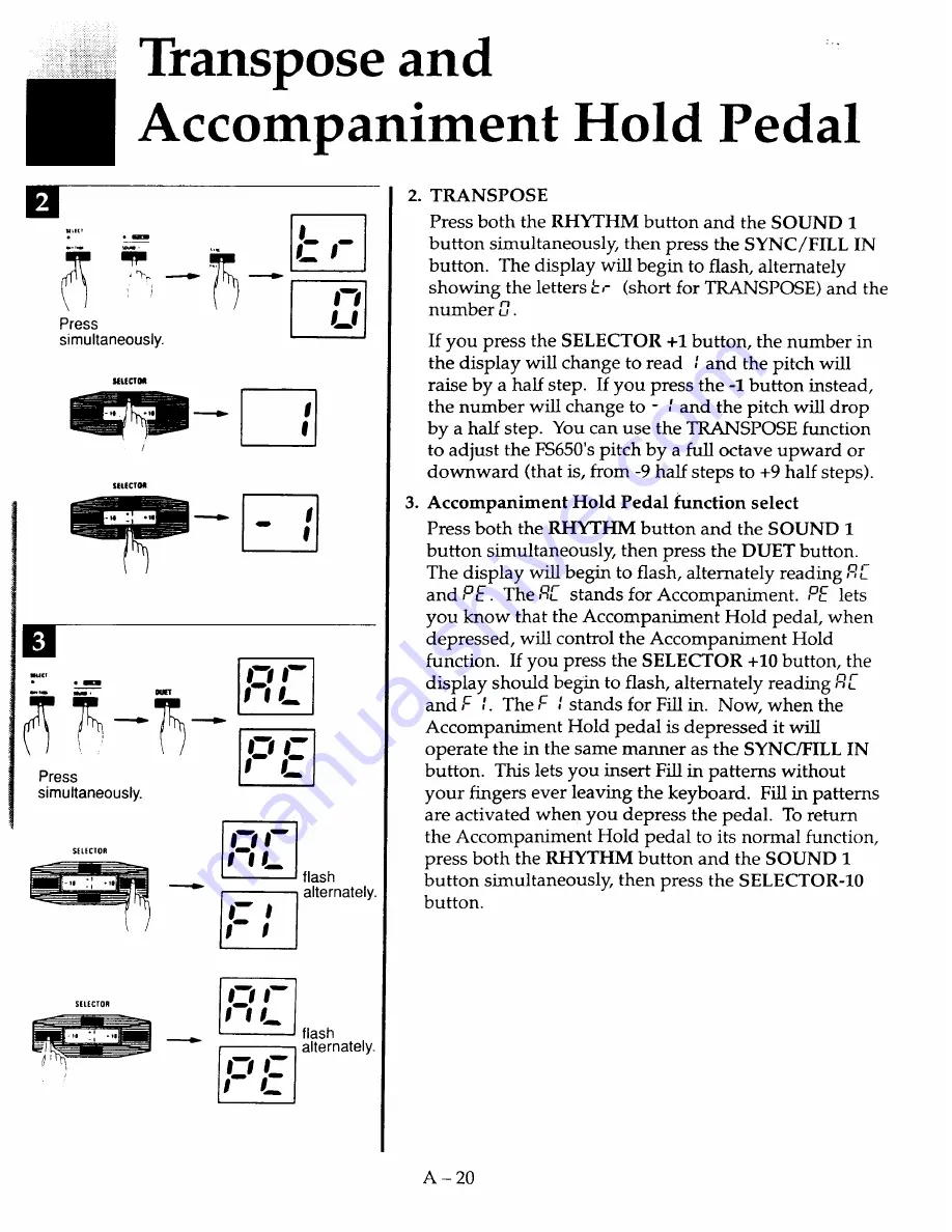 Kawai FS650 Owner'S Manual Download Page 42