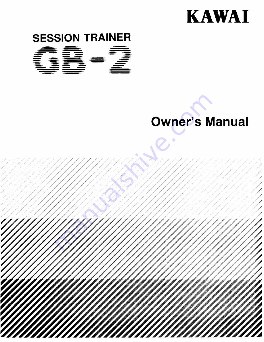 Kawai GB-2 Скачать руководство пользователя страница 1